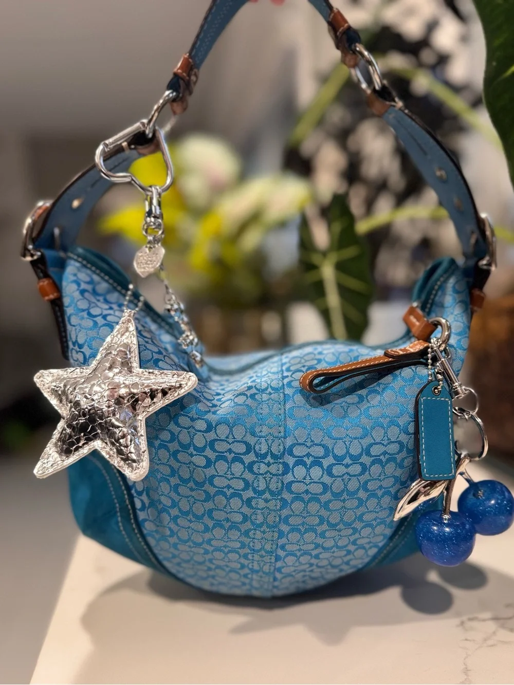 Coach Blue 💙Signature Hobo #1460